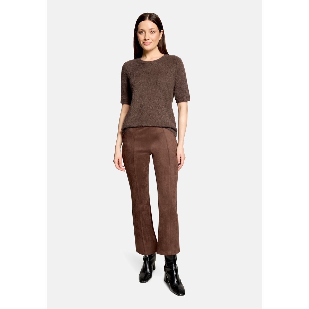 Pull-over en maille manches courtes muskat, BETTY BARCLAY