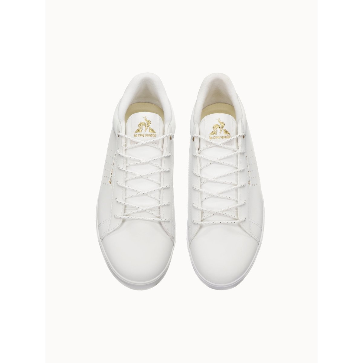 Sneakers avec détails perforés Lucie optical white/gold, LE COQ SPORTIF
