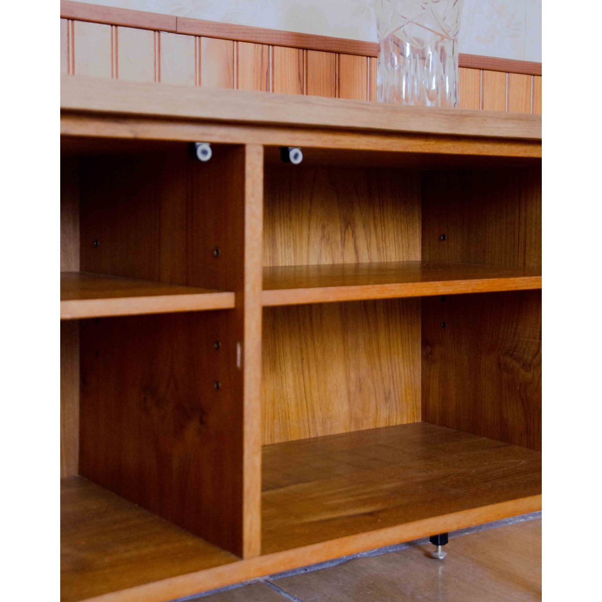 Buffet contemporain en teck Gustave N°1614 - Bon état bois clair, DEBONGOUT