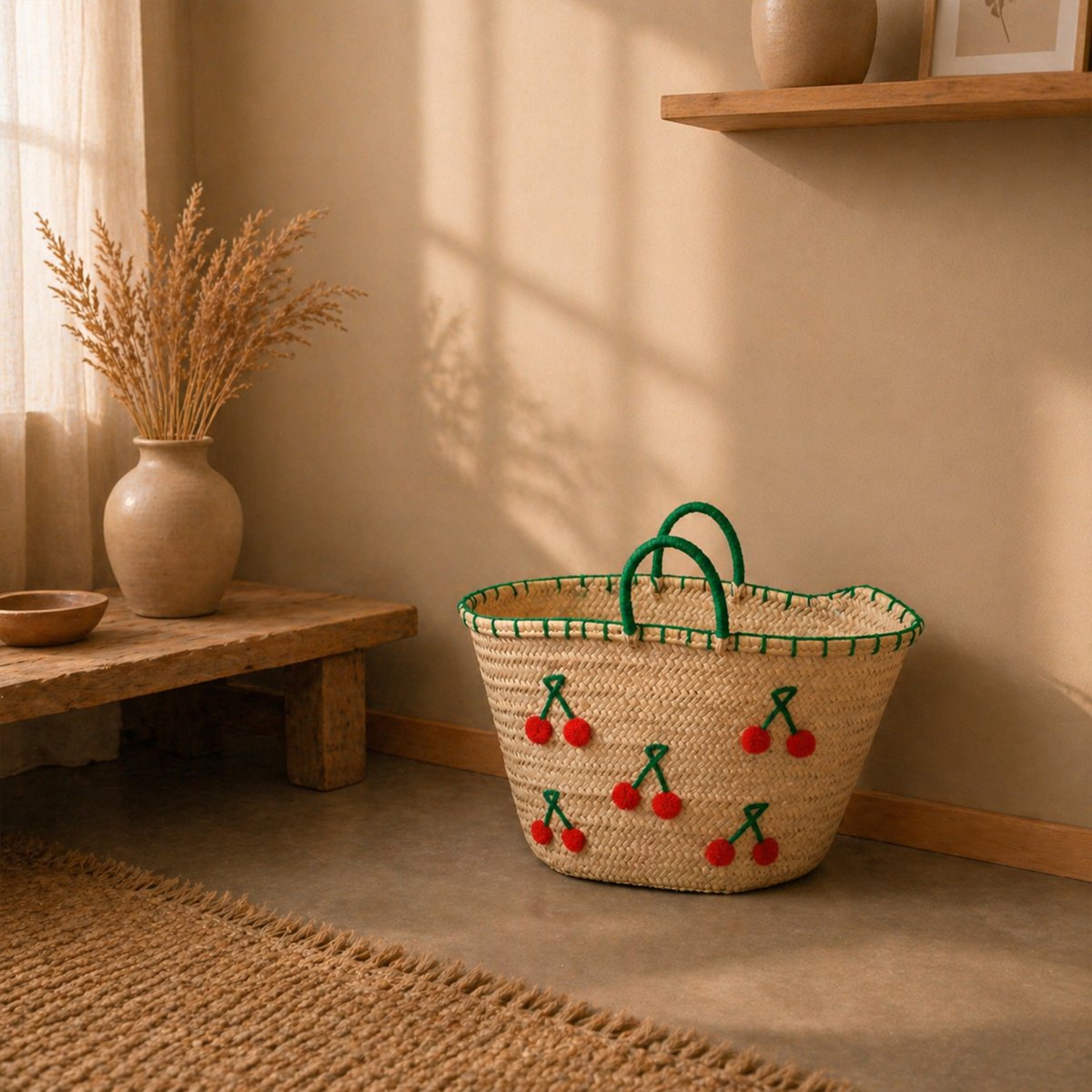 Panier cerise - LOJI rouge, HOME MAISON