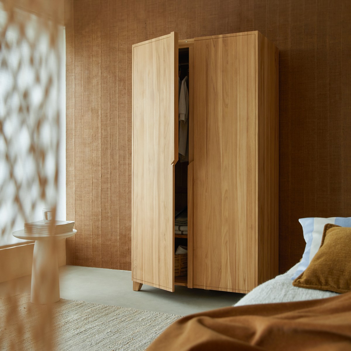 Armoire en Teck massif, GRETA naturel, TIKAMOON