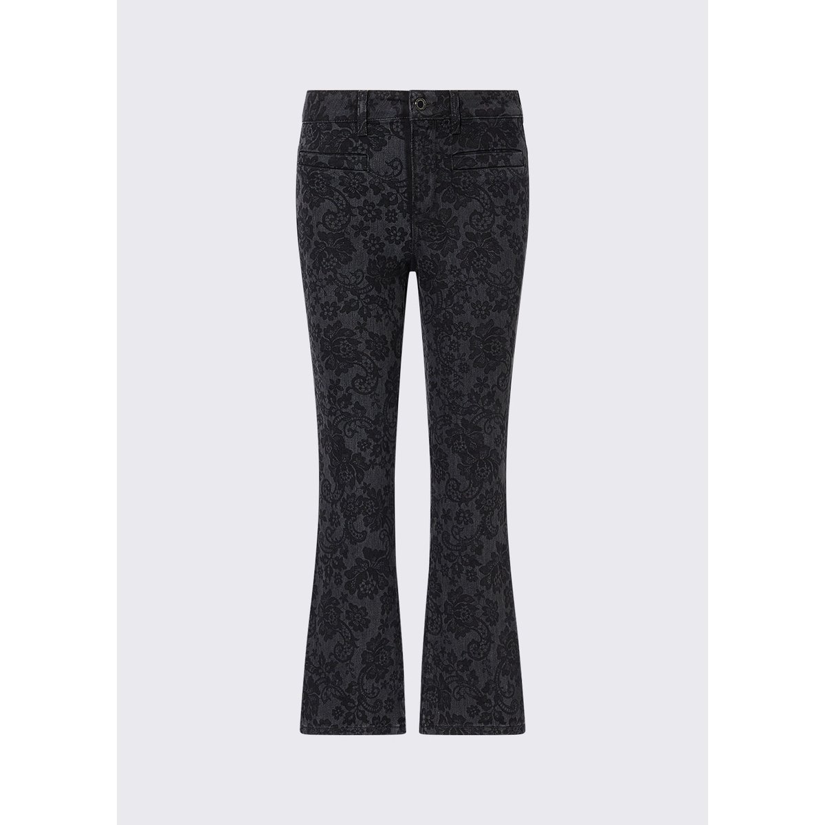 Jean bootcut avec détail laser denim noir, LIU JO
