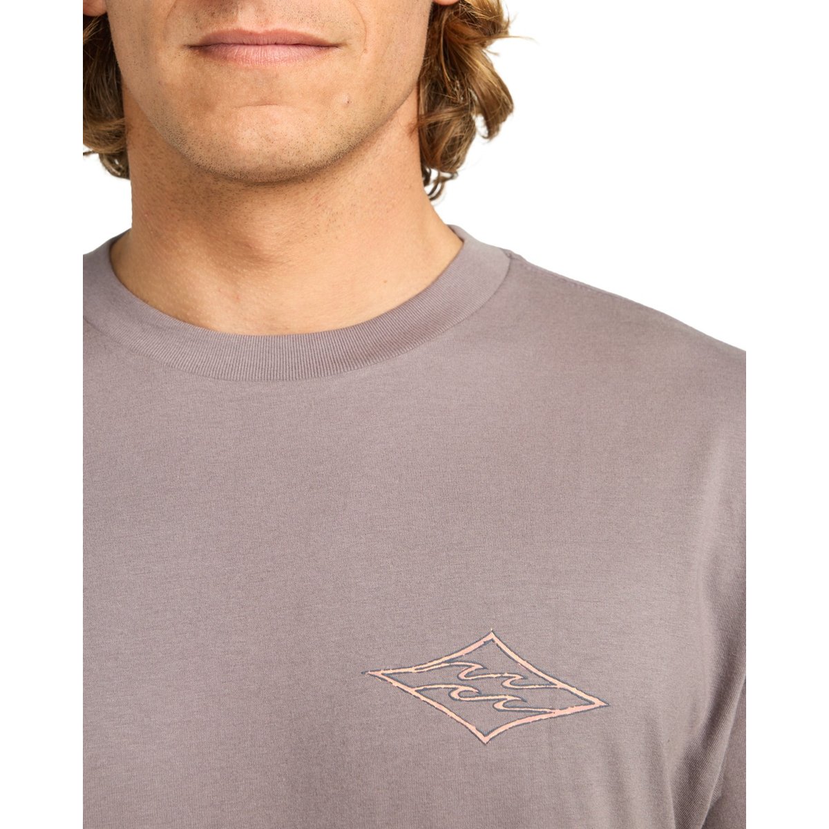 T shirt manches courtes CRAYON WAVE gris dusty purple, BILLABONG
