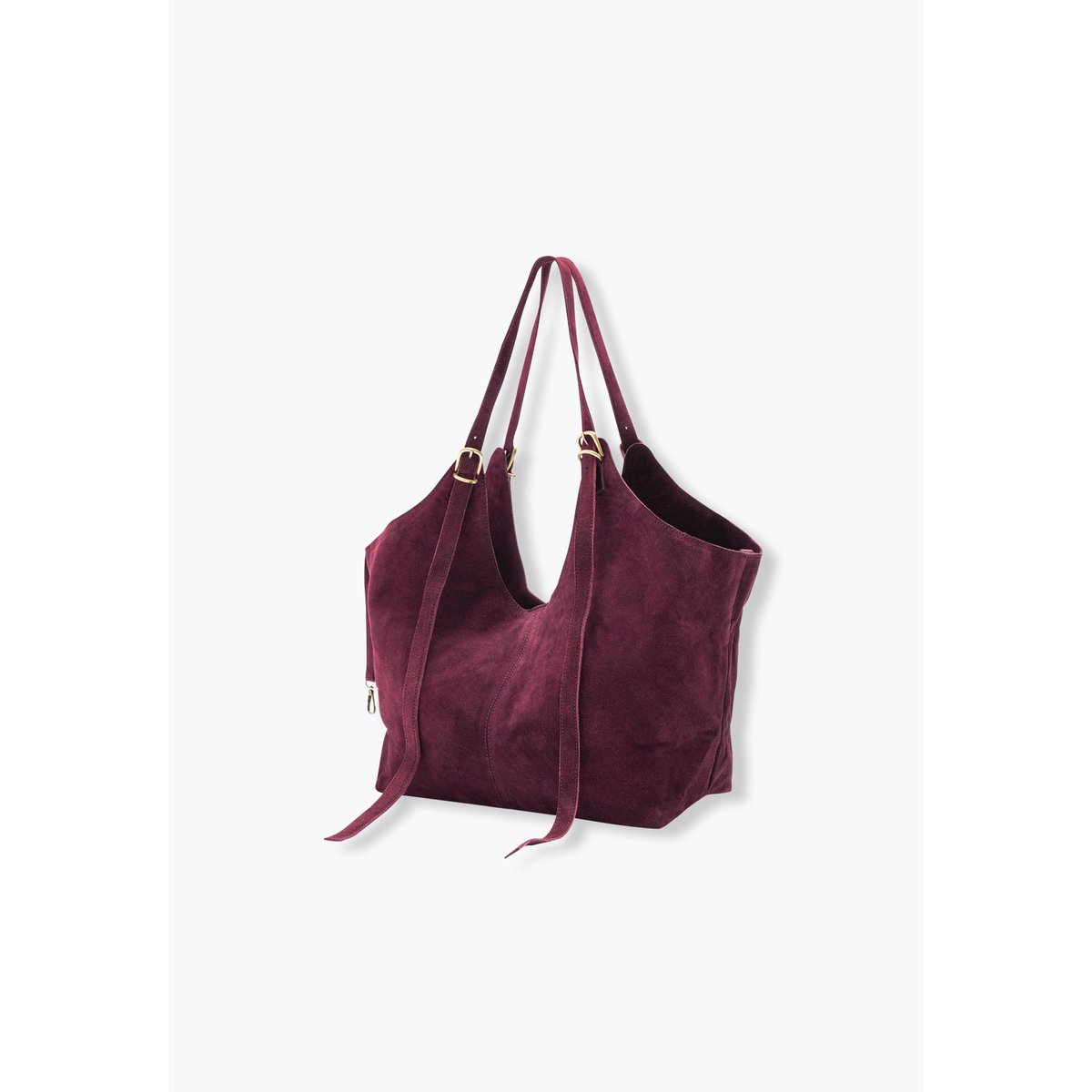 Grand sac en cuir suédé marron, PROMOD