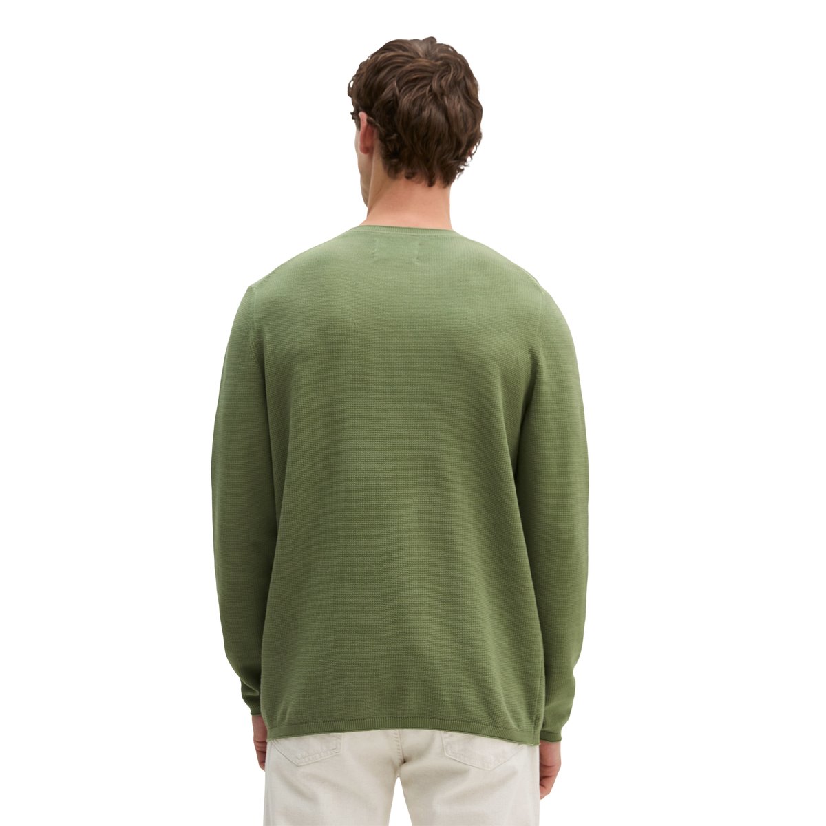 Pull-over regular en pur coton bio vert, MARC O'POLO