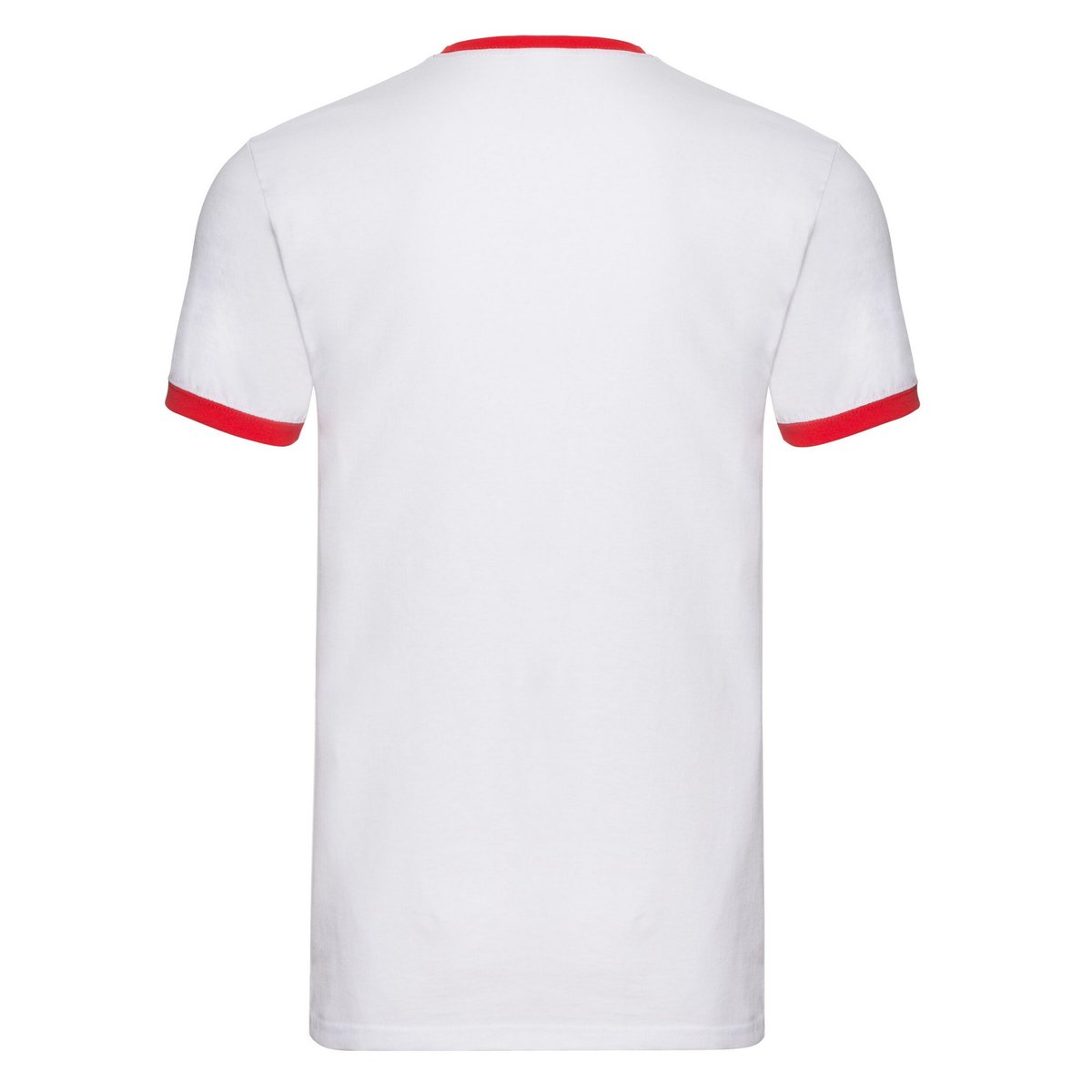 T-shirt blanc / rouge, FRUIT OF THE LOOM
