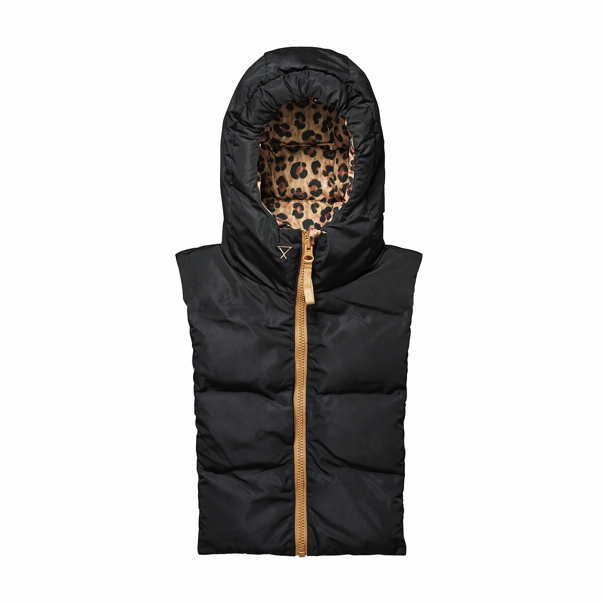 Capuche doudoune réversible, unisexe léopard, FUDOON