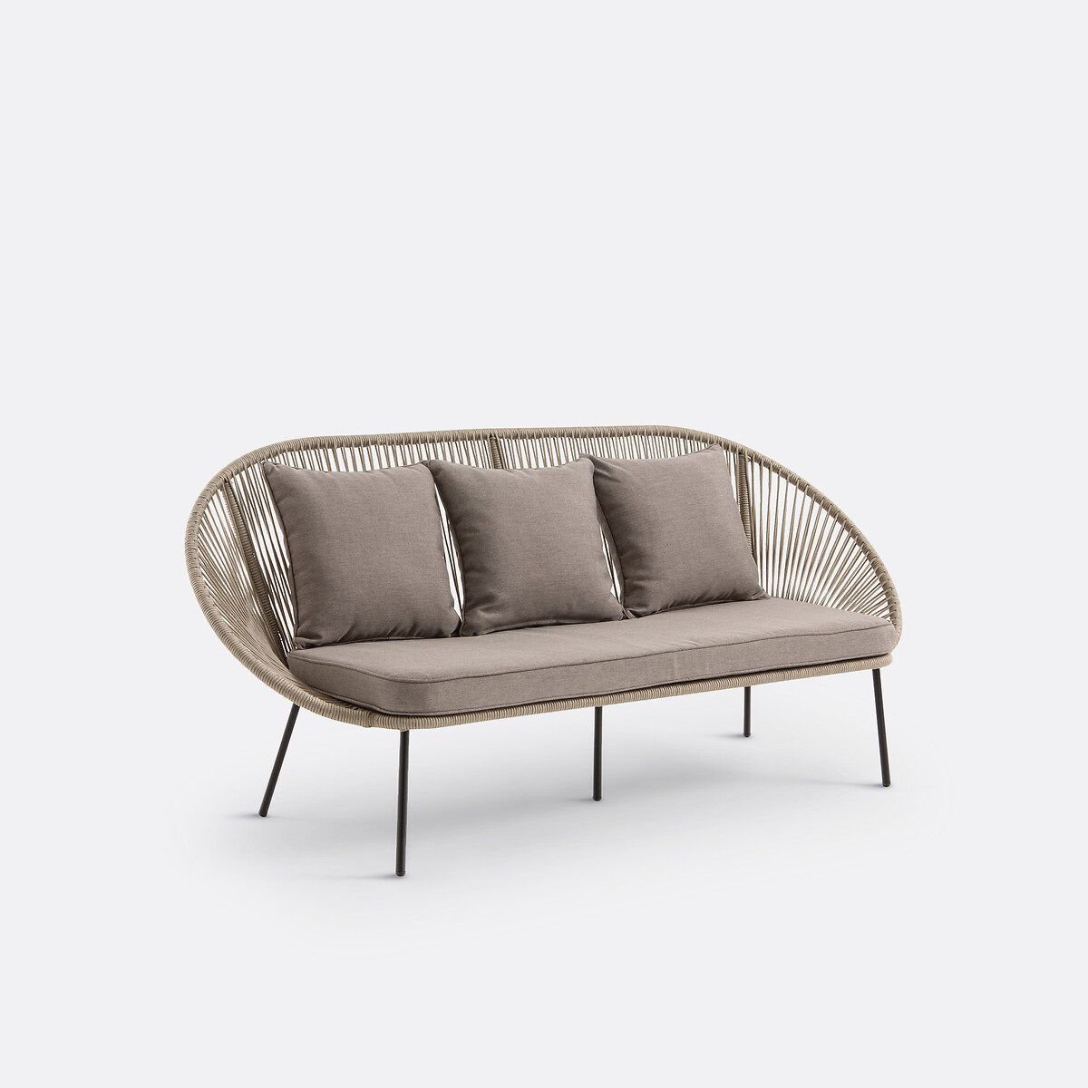 Canapé 3 places de jardin Jiraya beige, LA REDOUTE INTERIEURS