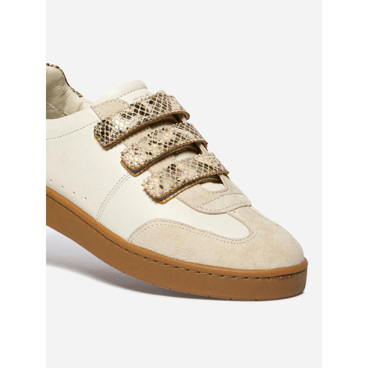 Baskets VANILLA off-white / python, TBS