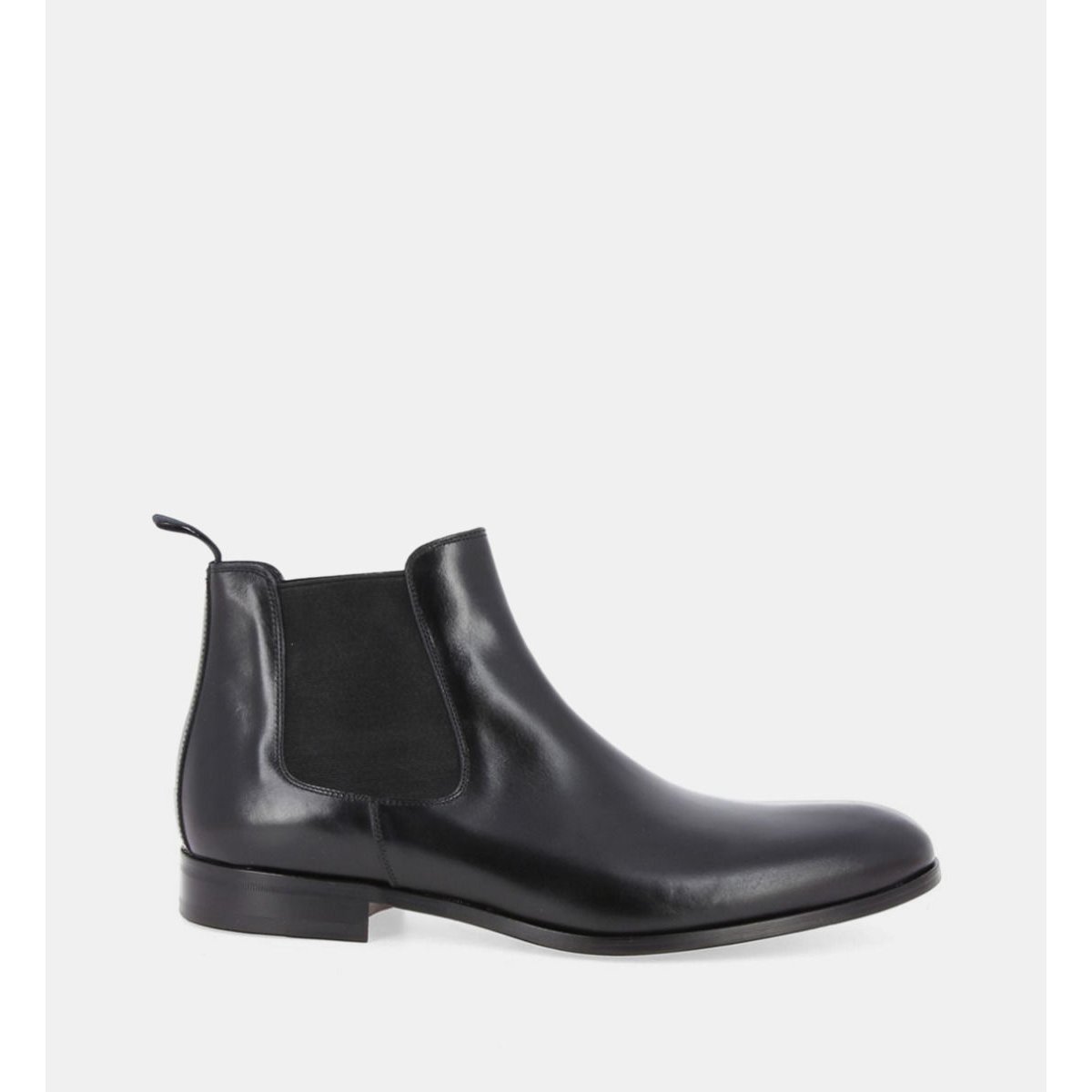 Bottines auteuil tige cuir pleine fleur noir, COMPTOIR GL