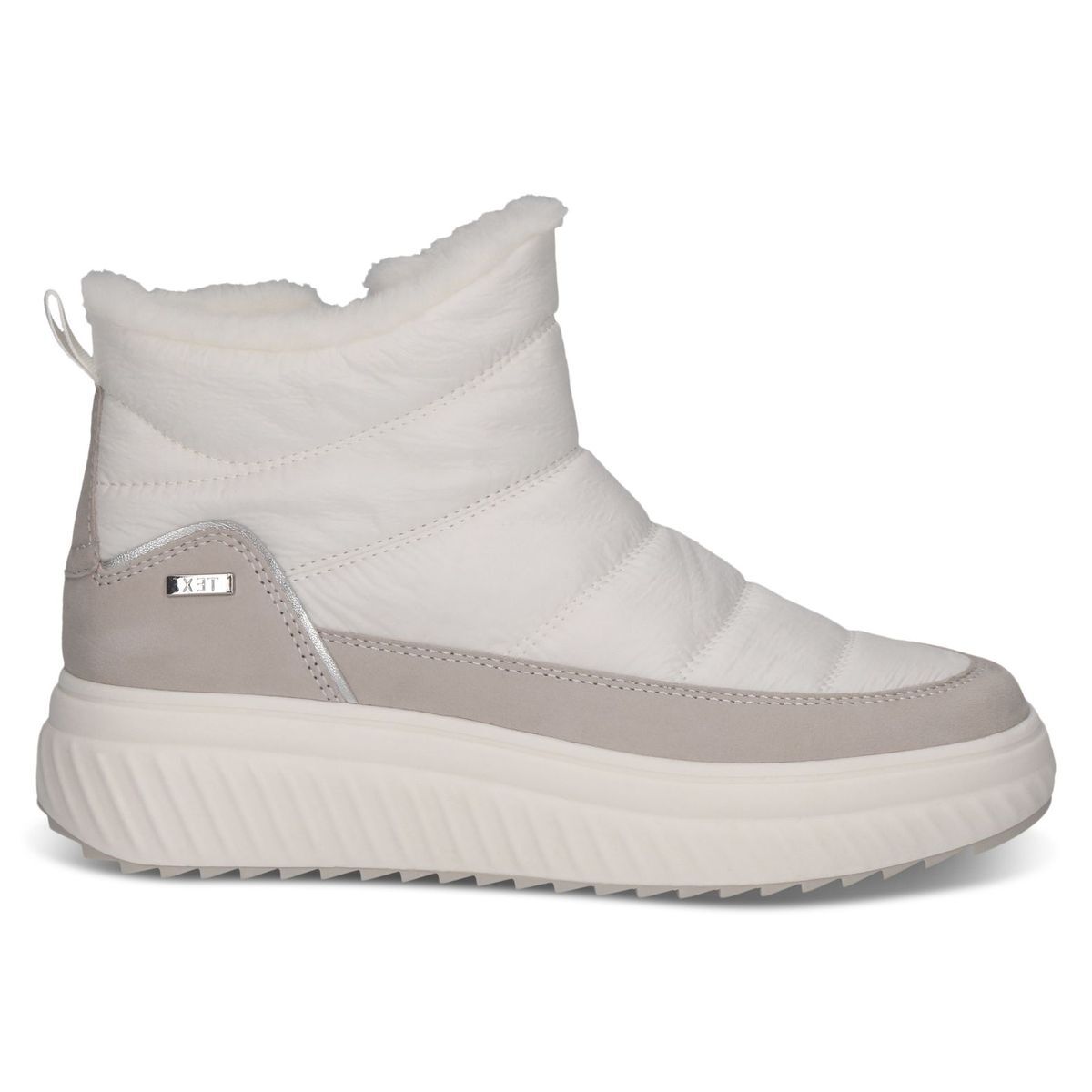 Bottine en cuir blanc or clair, CAPRICE