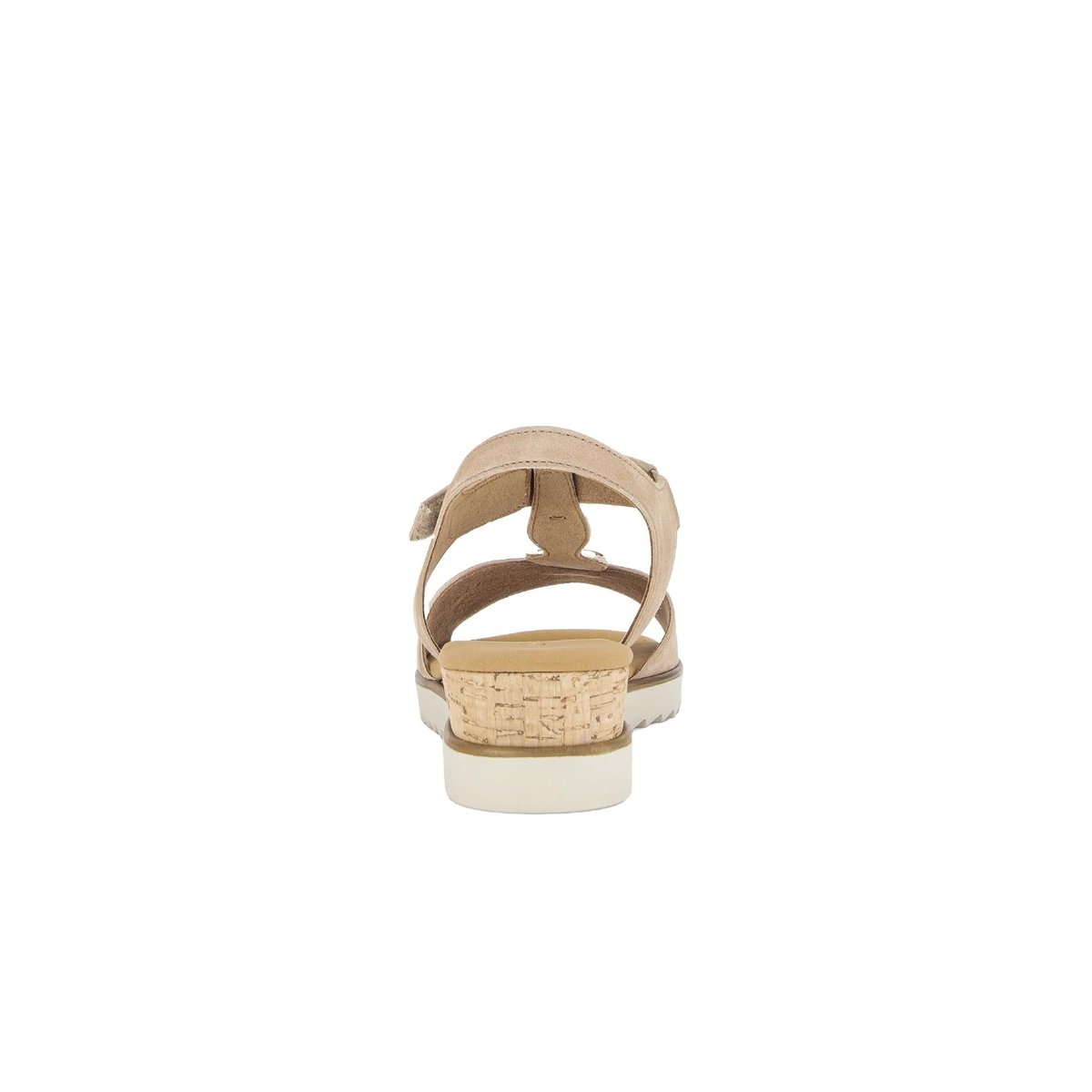 Sandales en cuir à talon compensé beige, GABOR