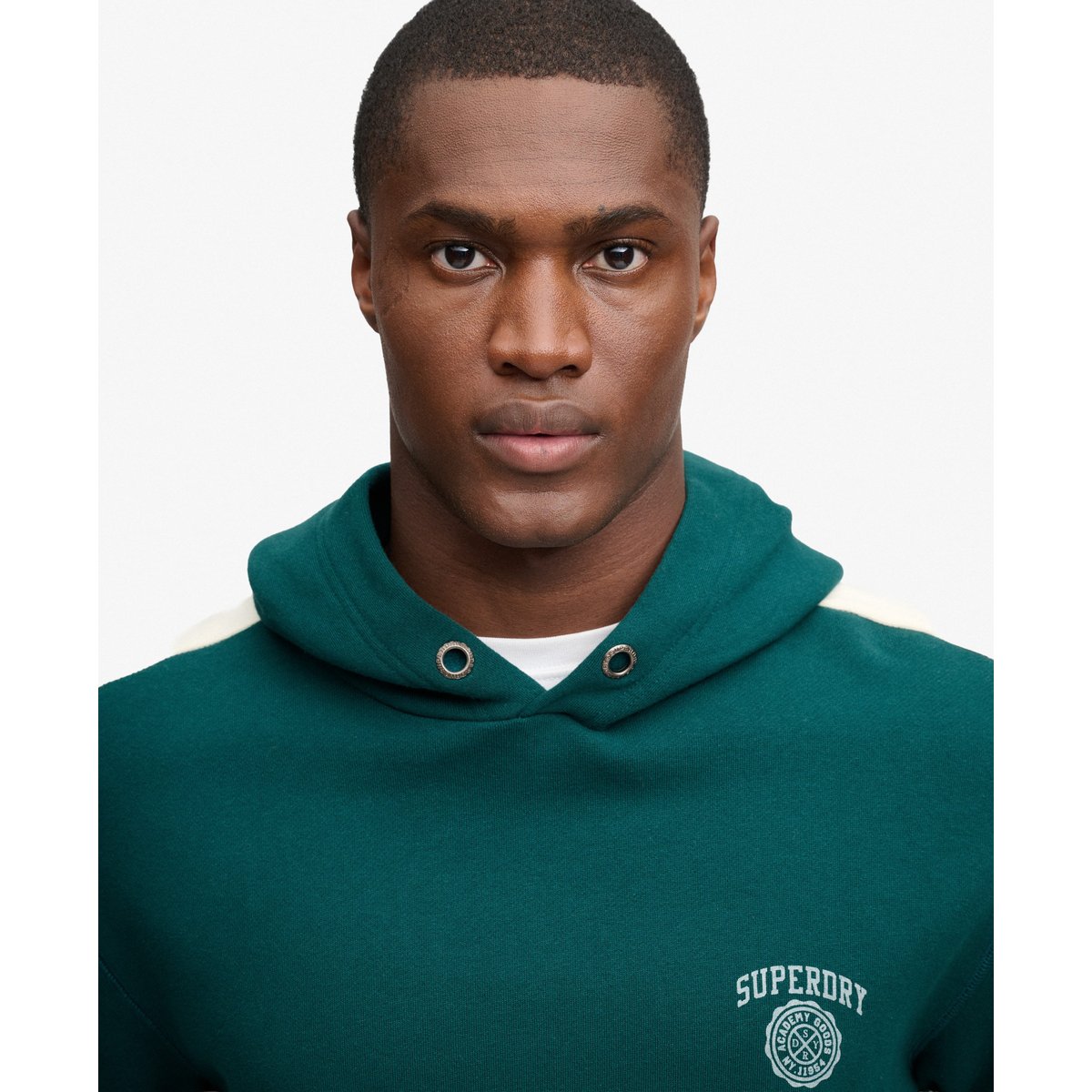 Sweat à capuche Athletic Club coupe décontractée vert pin moyen, SUPERDRY