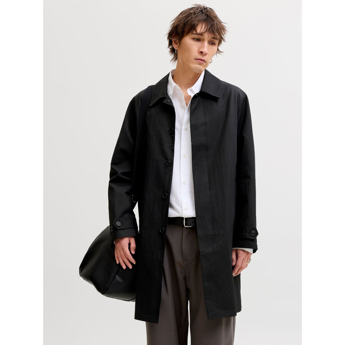 Trench Coat black 1, JACK & JONES