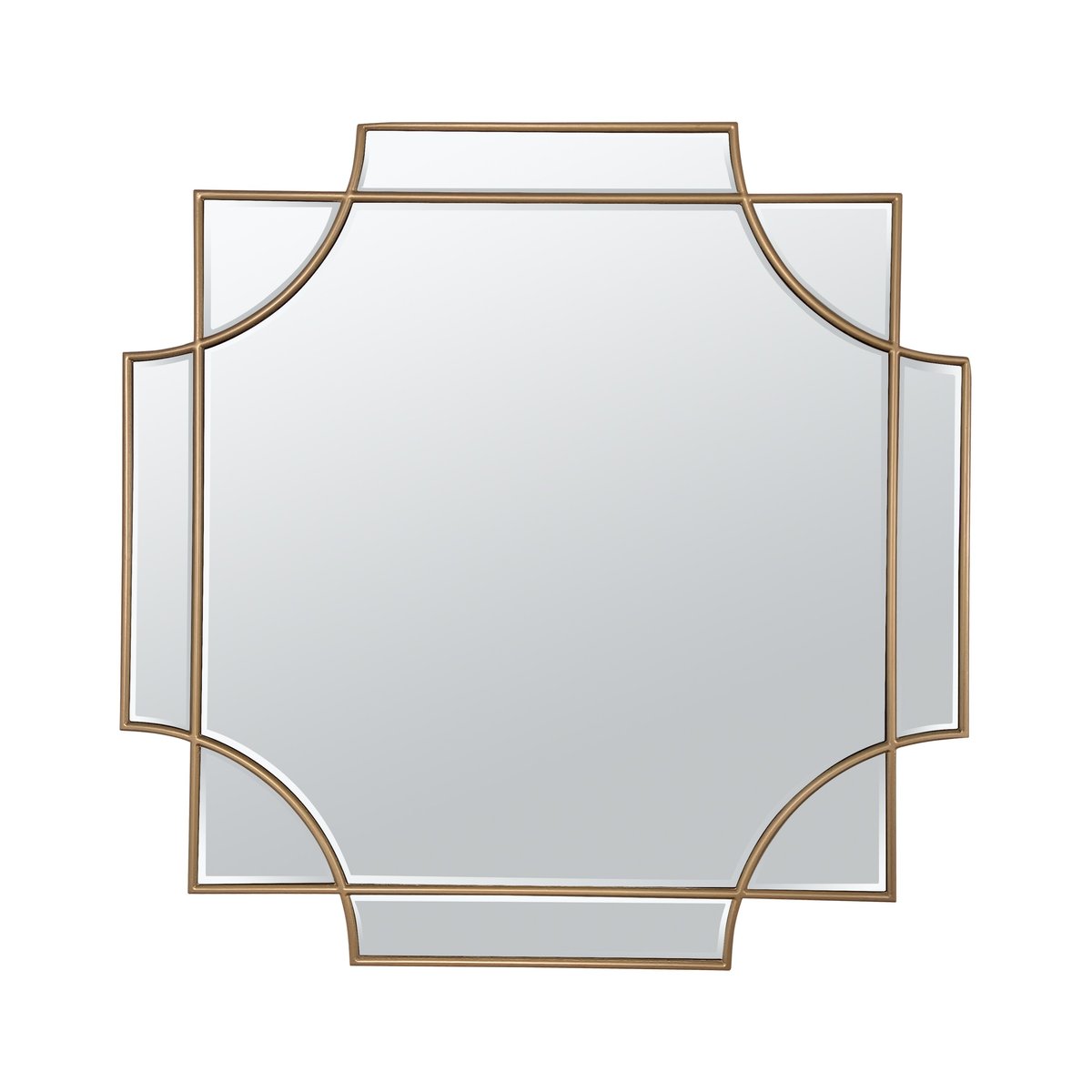 Miroir art déco 80x80cm or, EMDE