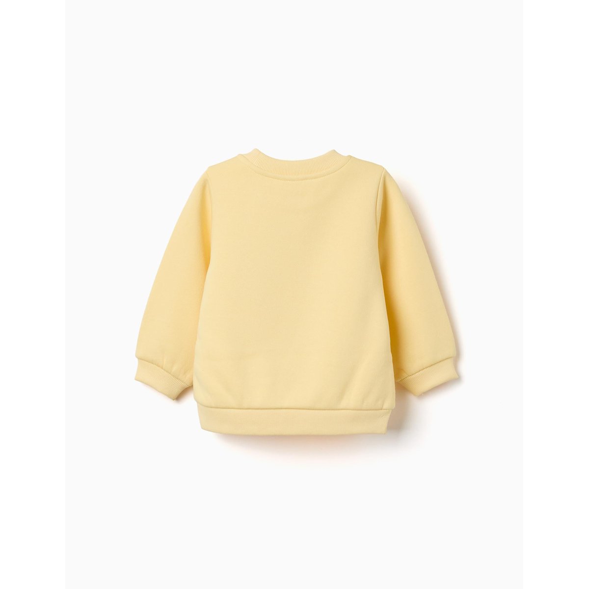 Sweat en coton peigné avec fleurs et cœurs jaune, ZIPPY