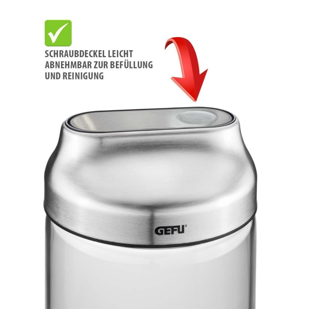 Boîte de conserve KIPPO, 1.000 ml argent / métallique, GEFU