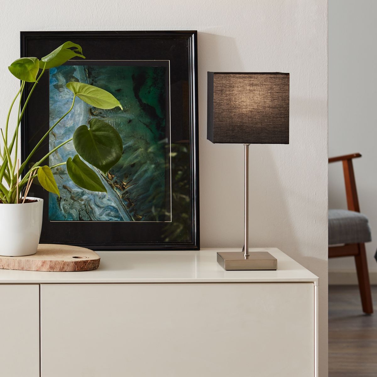 Lampe    AGLAE gris anthracite, BRILLIANT