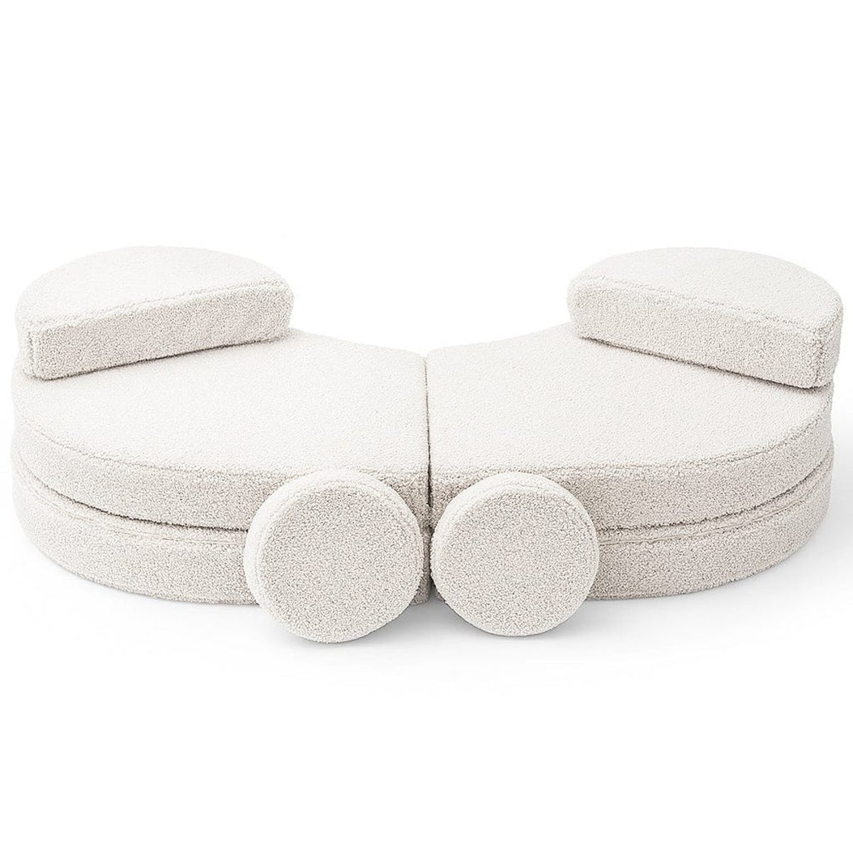 Canapé Lunato doux enfant 6 pcs BEARLY blanc, MEOW BABY