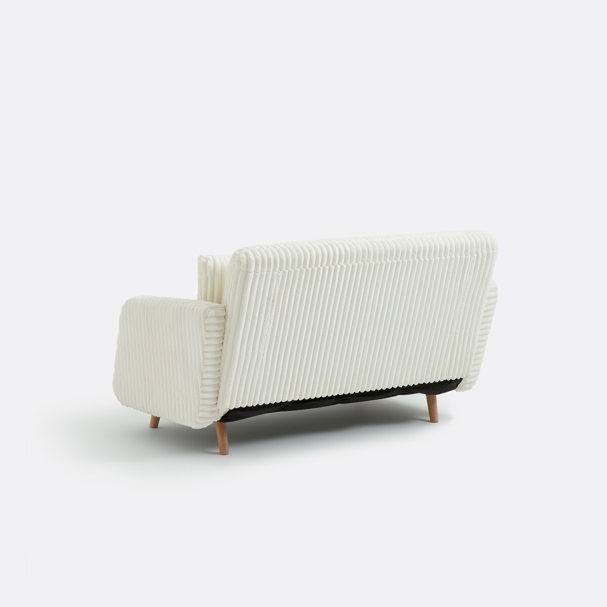 Sofá cama 2 plazas, terciopelo grosgrain, Cosico crudo, LA REDOUTE INTERIEURS
