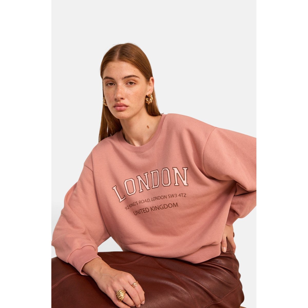 Sweat-shirt à manches longues en coton mélangé LESHOP primerose, Maison 123