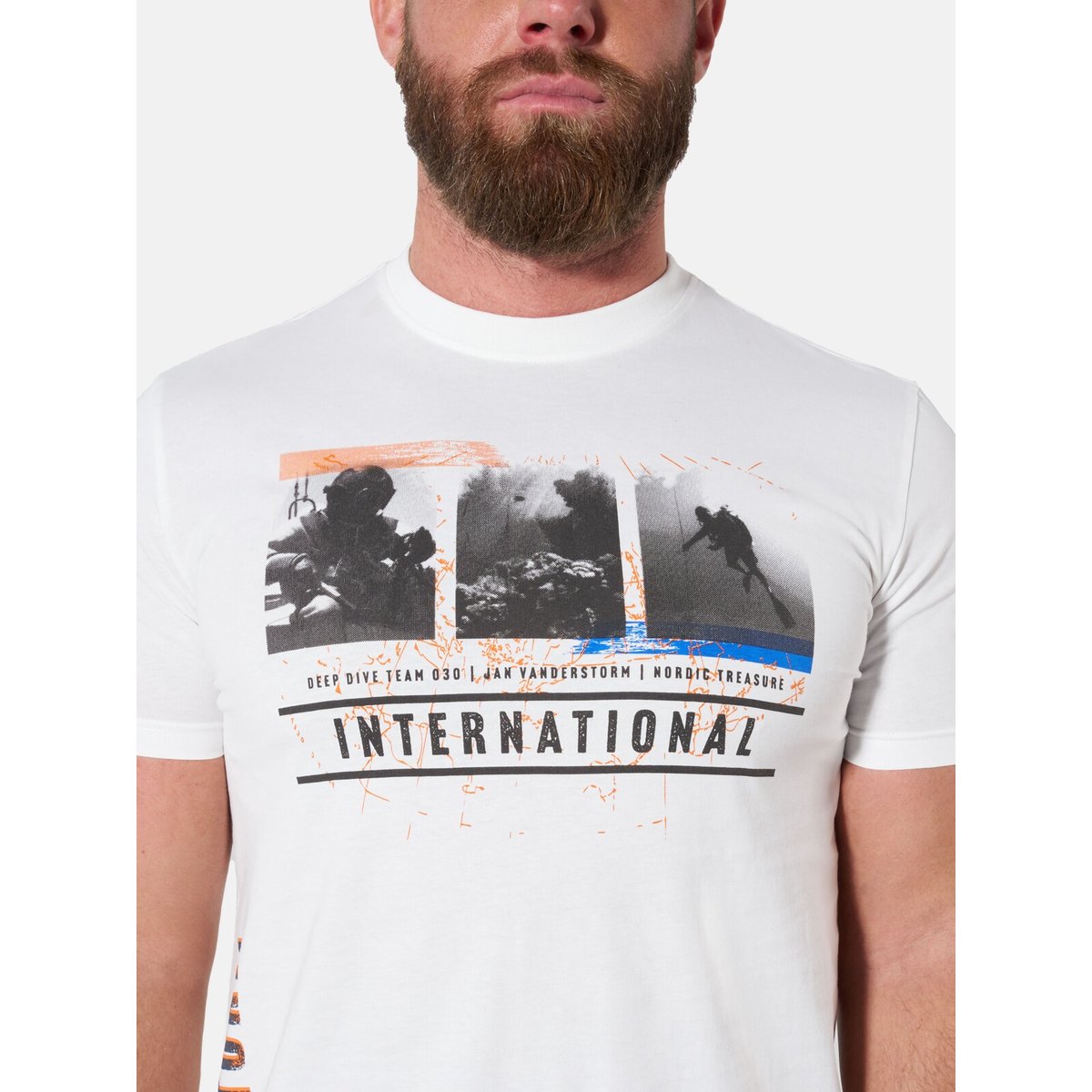 T-shirt SYNDELF blanc, JAN VANDERSTORM