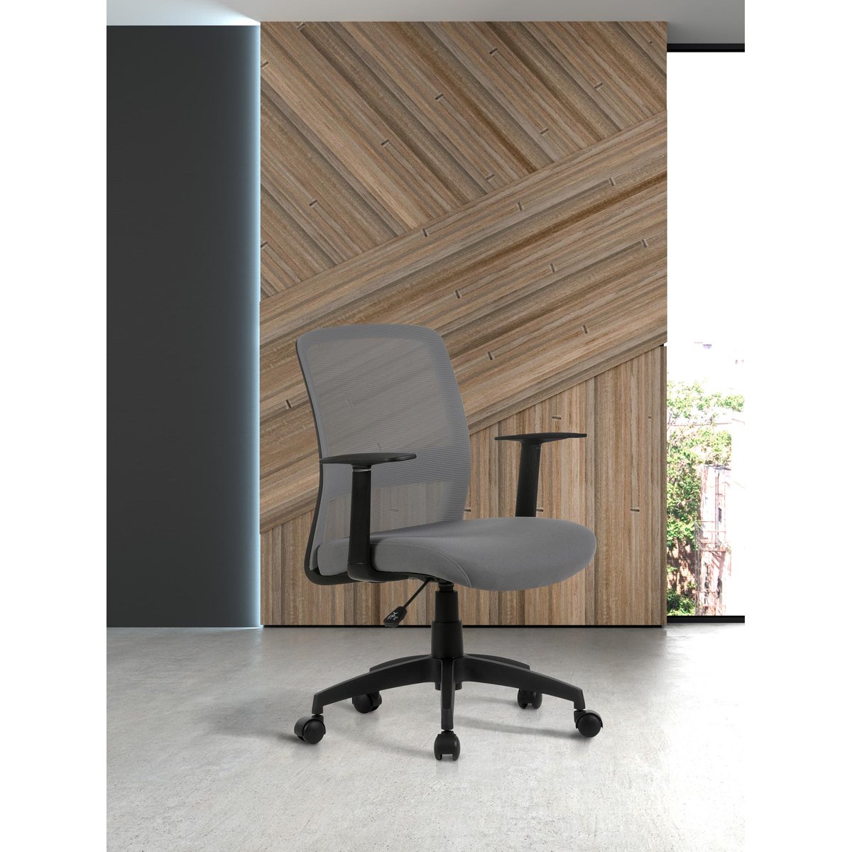 Chaise de bureau, DEVON gris, HISPANOHOGAR