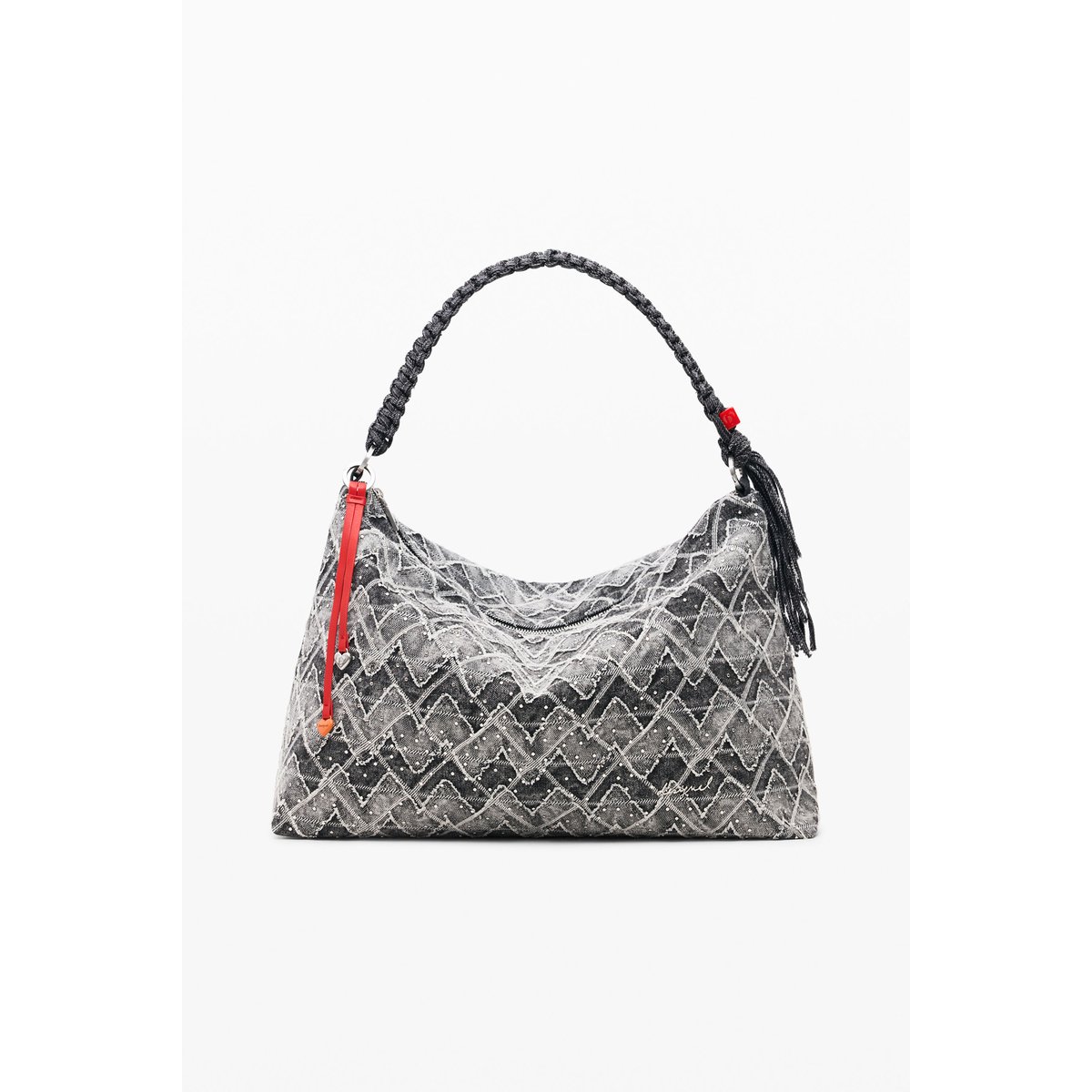 Sac moyen avec clous et charm bleu, DESIGUAL