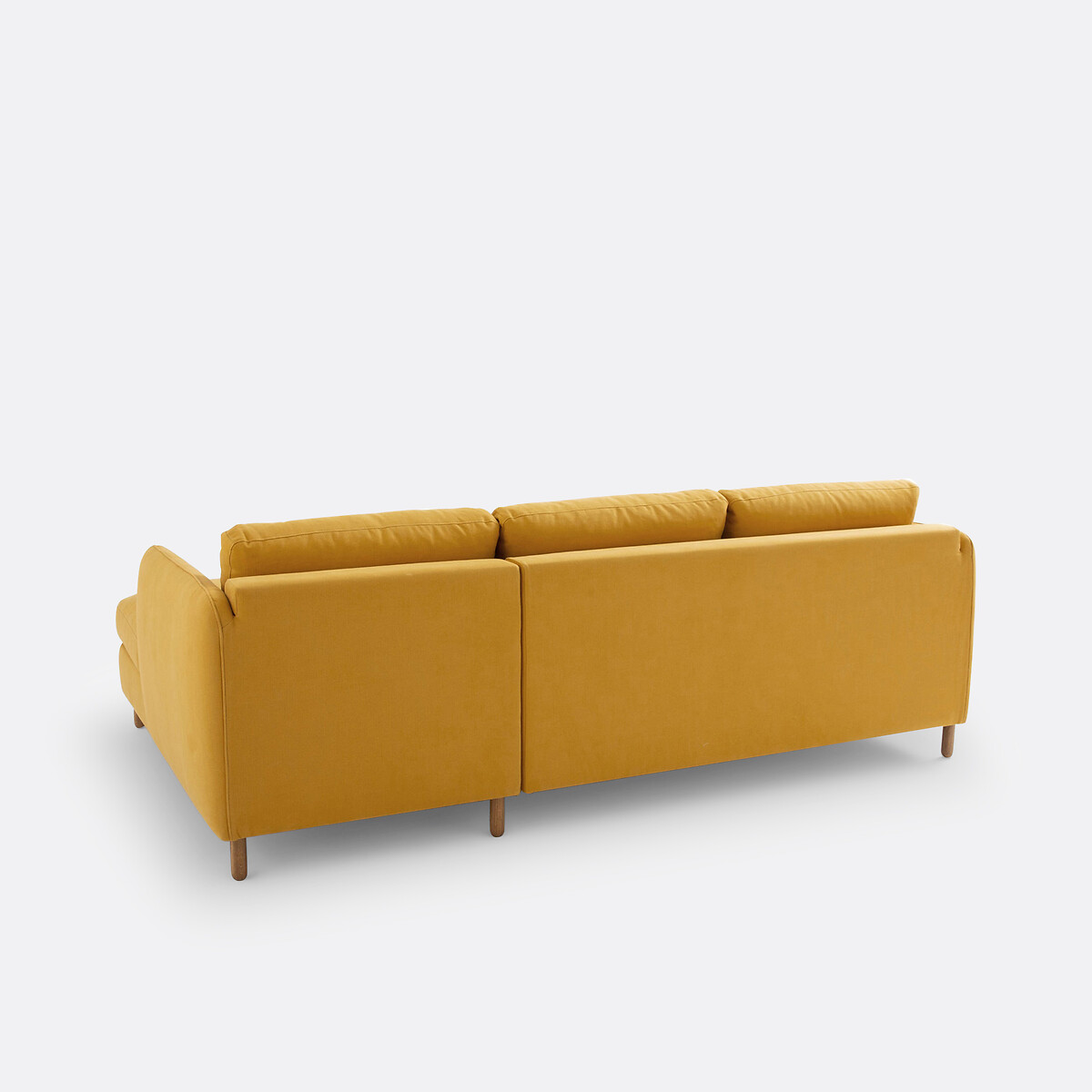 Canapé d'angle, 4 places, en coton et lin, LOMÉO jaune moutarde, LA REDOUTE INTERIEURS