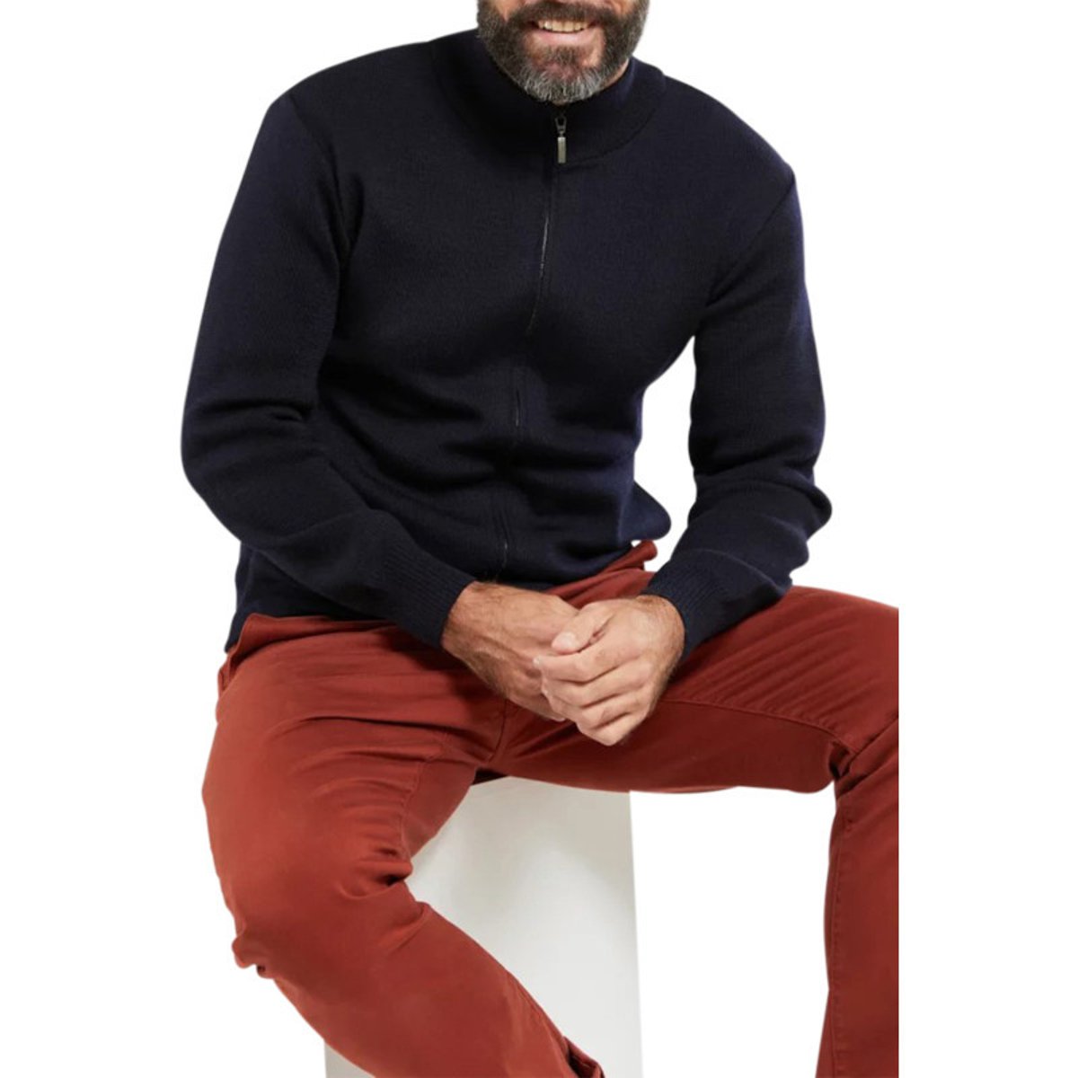 Cardigan en laine PLOUESCAT navire, ARMOR-LUX