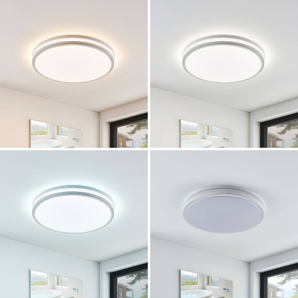 Plafonnier  moderneLED, Arnim blanc, LINDBY