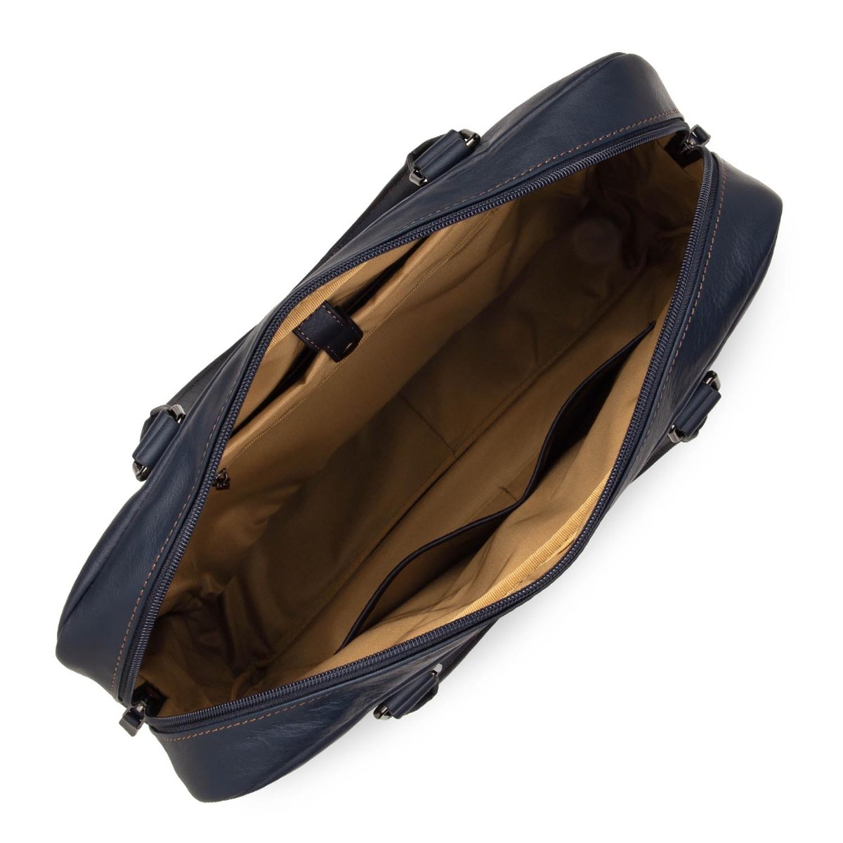 Grand porte documents SOFT VINTAGE HOMME bleu foncé - camel, LANCASTER