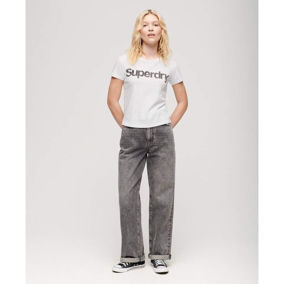 T-shirt Core Logo City blanc éclatant, SUPERDRY