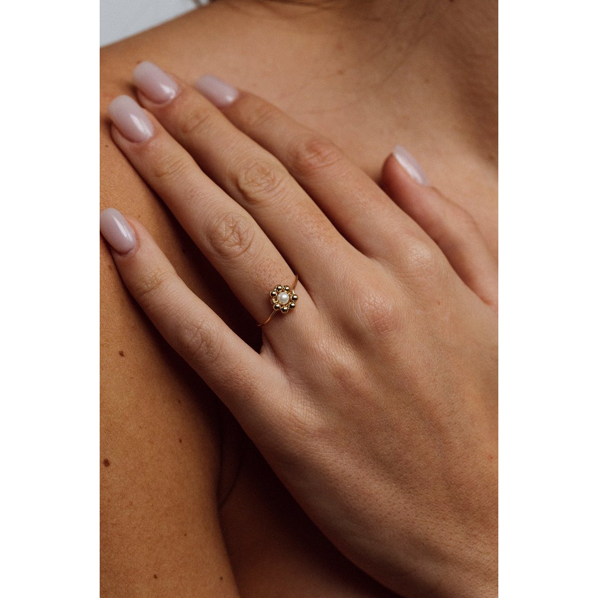 Bague Daisy - Perle de culture perle de culture, YAY PARIS