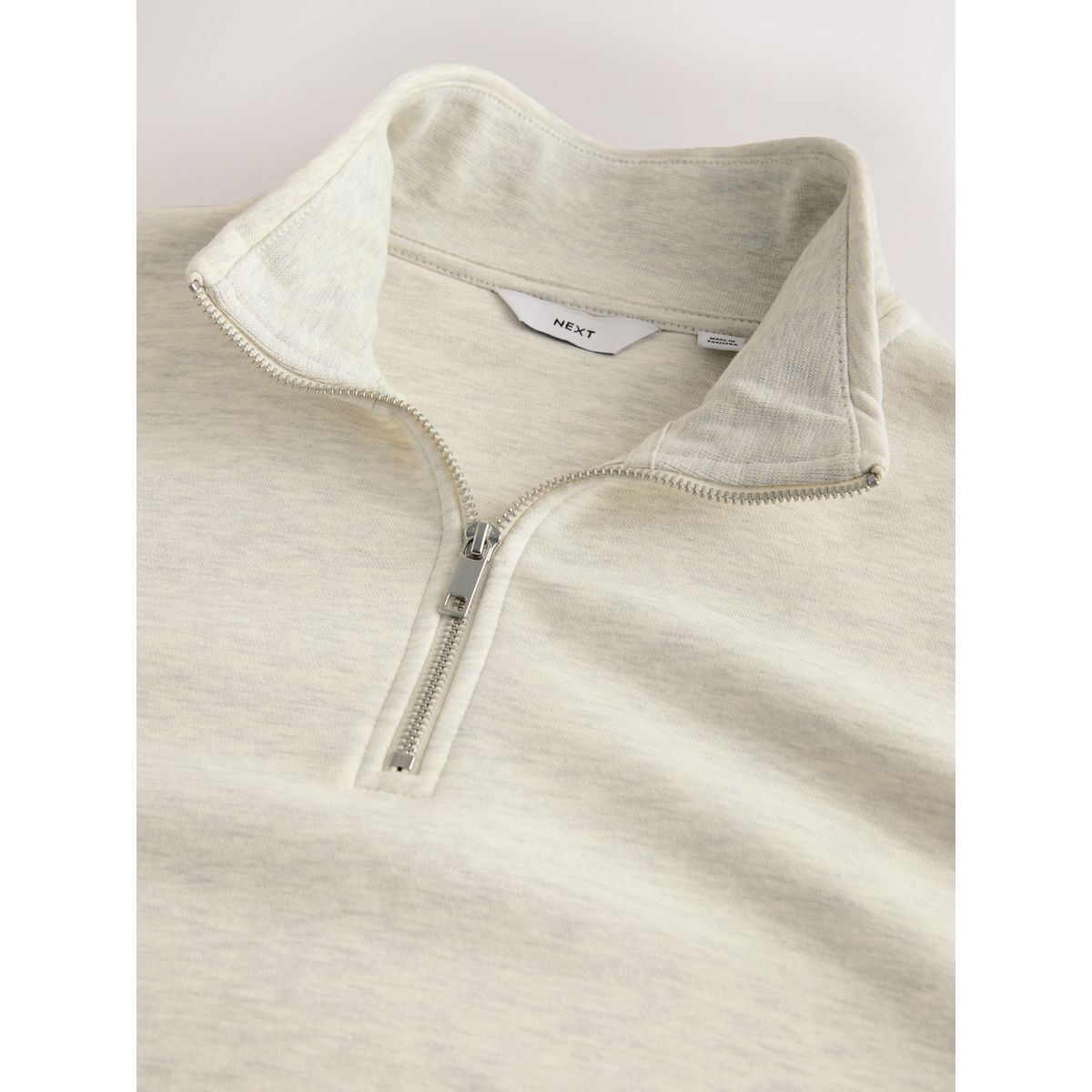 Sweat en jersey de coton majoritaire écru chiné, NEXT