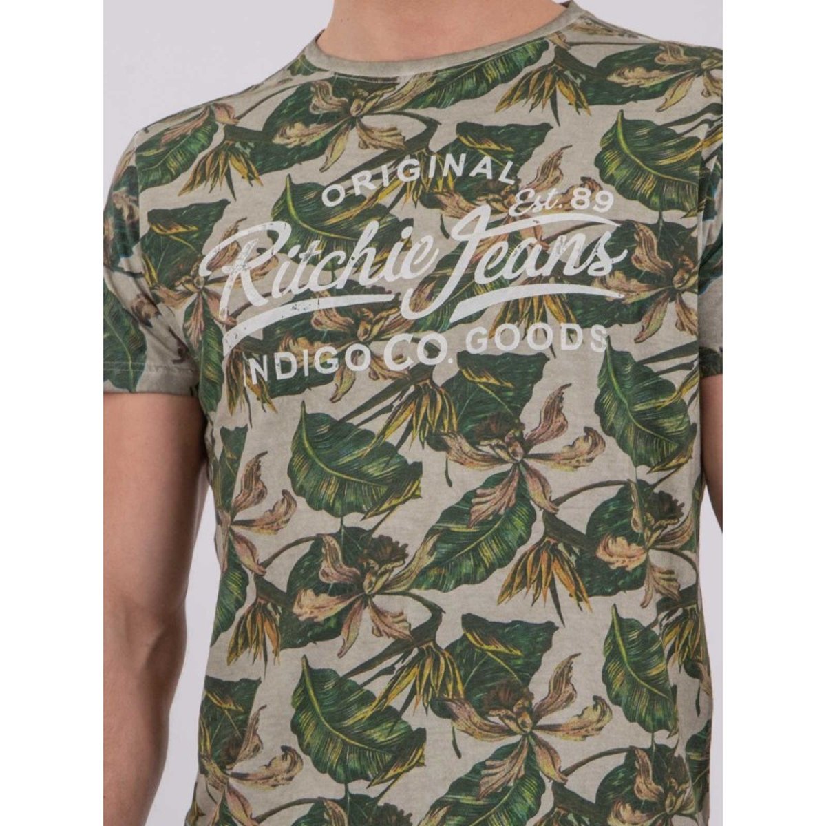 T-shirt Manches Courtes Col Rond Pur Coton Niramax beige, RITCHIE