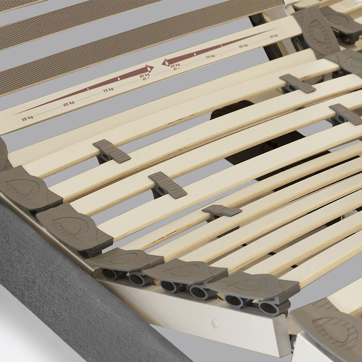 Lit électrique à latte revêtement tissu gris, LA REDOUTE INTERIEURS