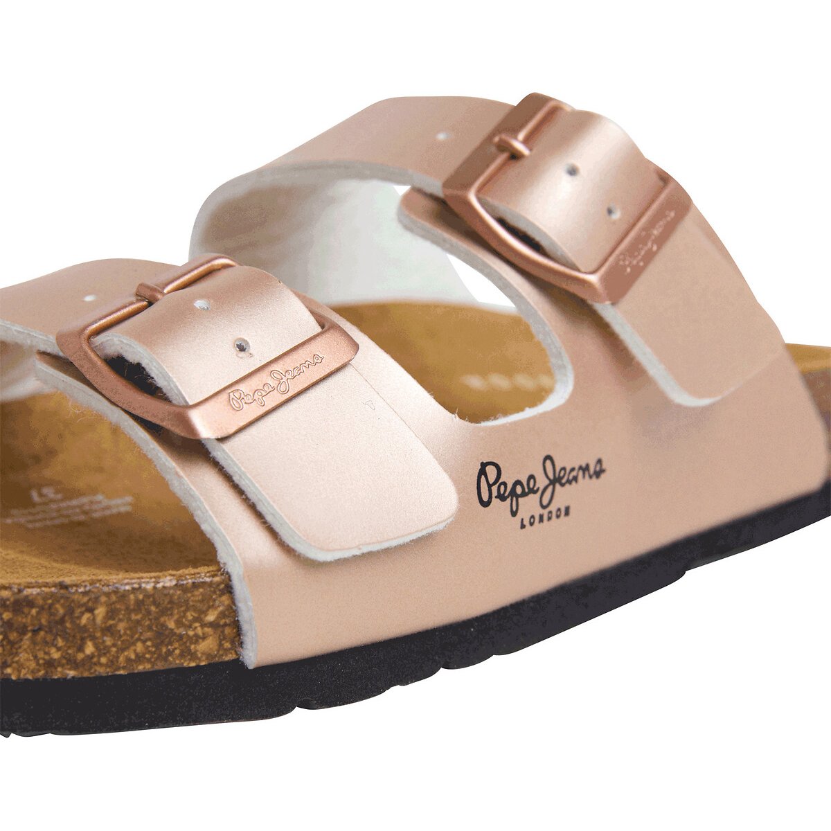 Muiltjes met dubbele bandjes Oban Classic brons, PEPE JEANS