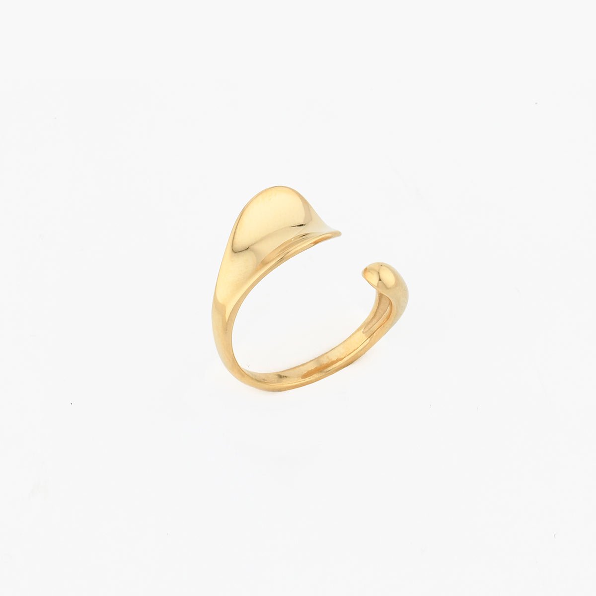 Bague ouverte en acier inoxydable doré, BALABOOSTE