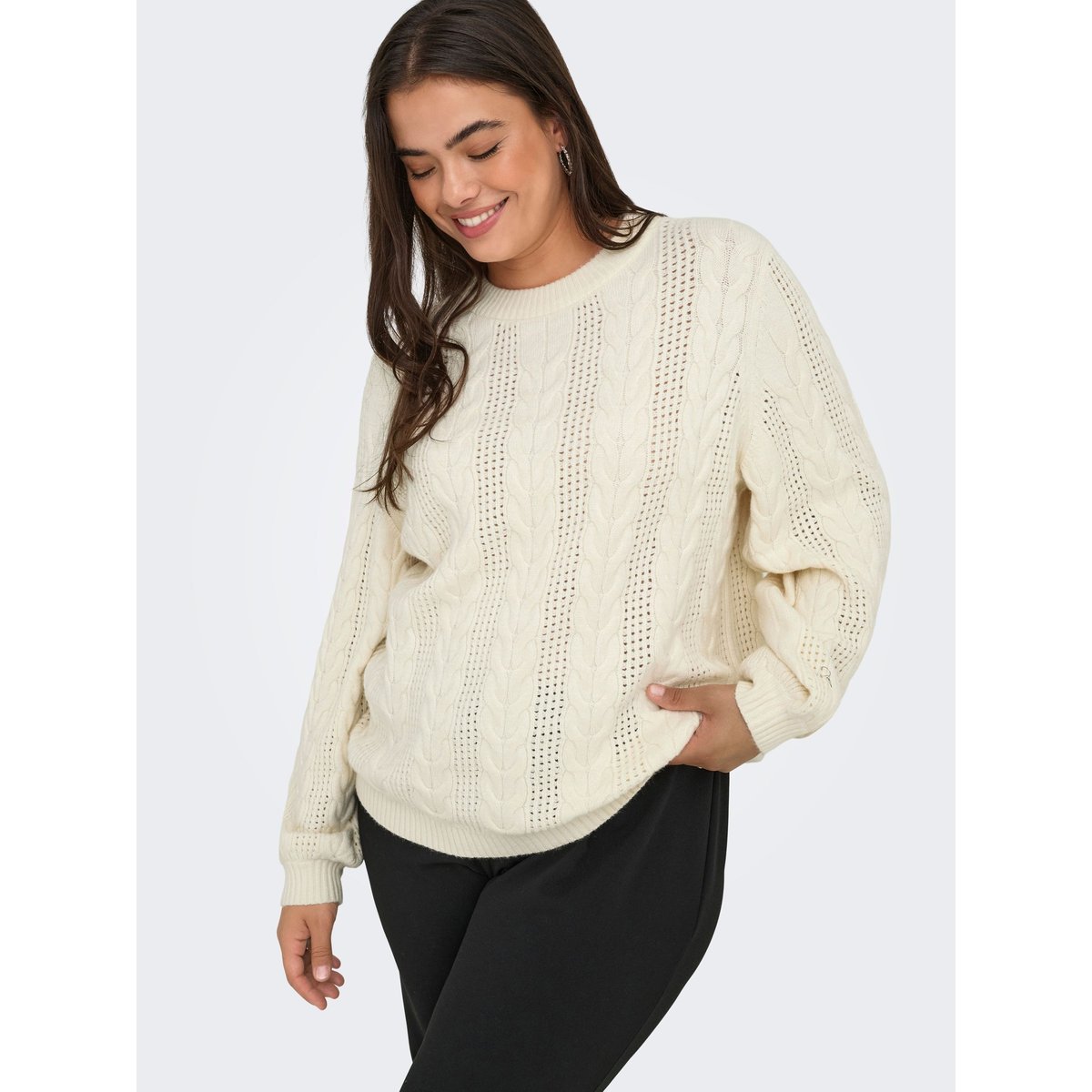 Pull En Maille whitecap gray 1, ONLY CARMAKOMA