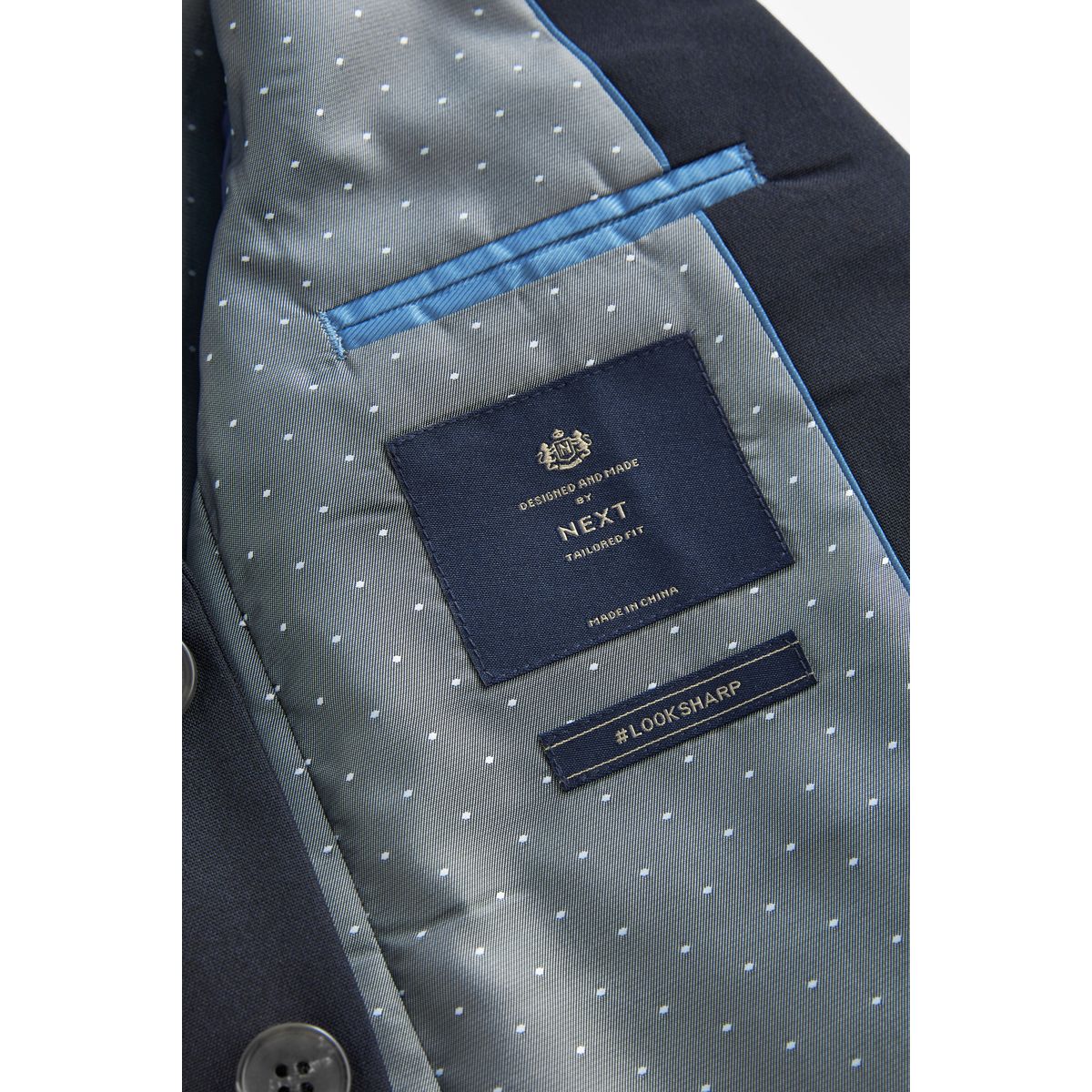 Pantalon de costume coupe ajustée bleu marine, NEXT