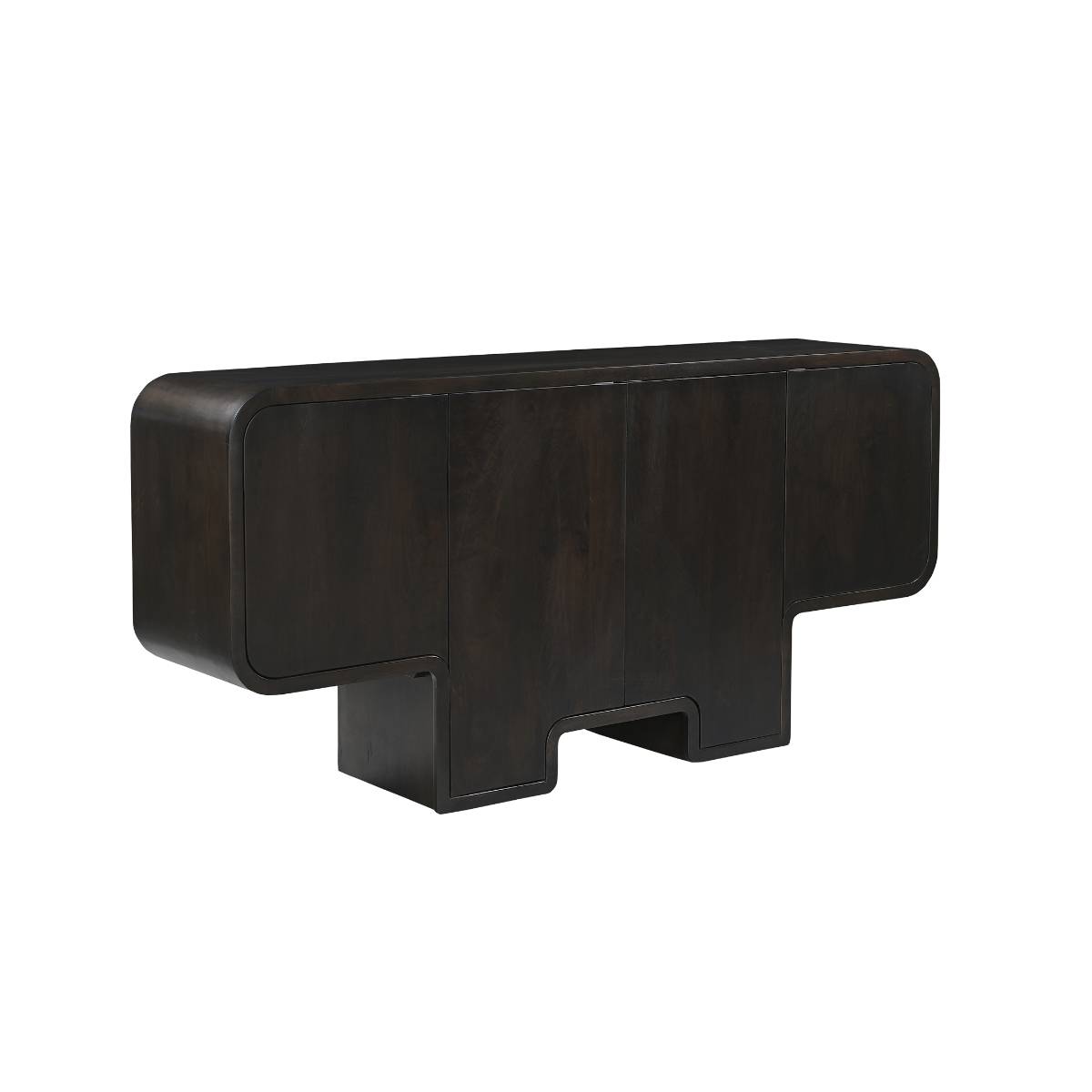 Buffet en bois de manguier foncé CARINA noir, MADE IN MEUBLES
