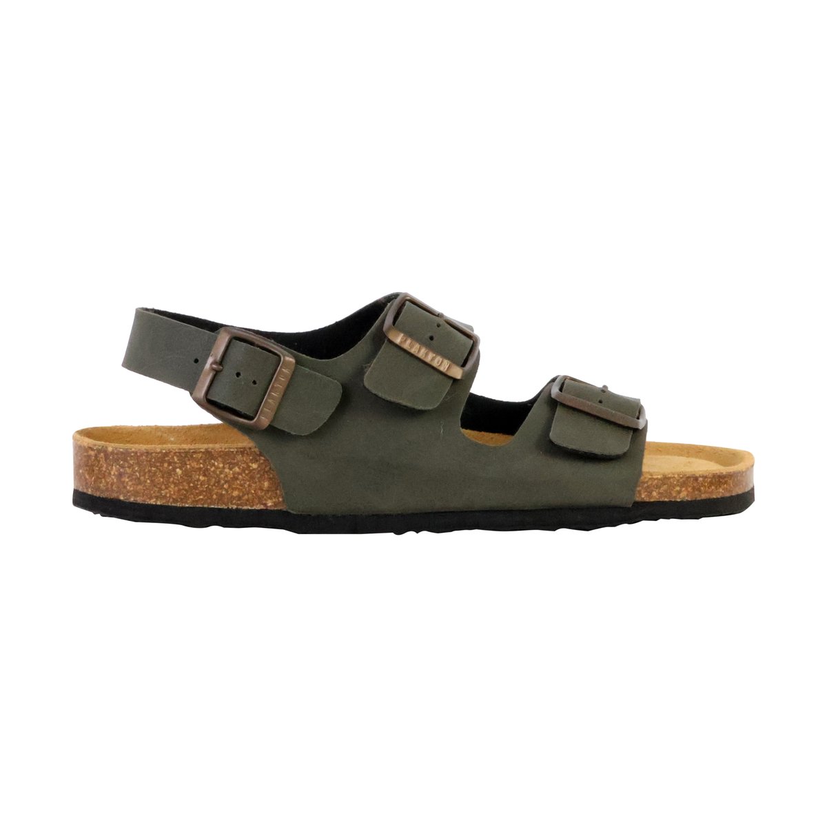 Mules Cuir Baku kaki, PLAKTON