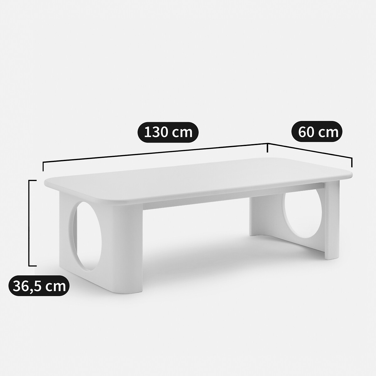 Tavolino con gambe scolpite, lunghezza 130 cm, MORTI bordeaux , LA REDOUTE INTERIEURS