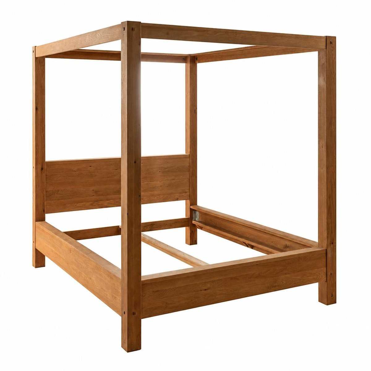 Lit baldaquin cadre 160 cm en bois – style naturel VERBIER bois naturel, PIER IMPORT