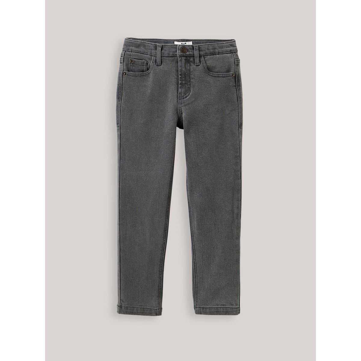 Pantalon relax en denim denim gris fonce, CYRILLUS