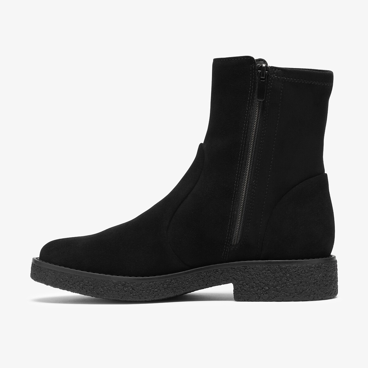 Bottines plates en cuir suédé, NELLA BAY noir, CLARKS