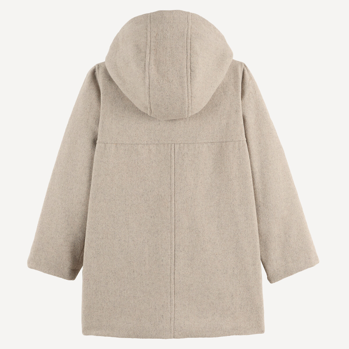 Manteau duffle-coat à capuche, doublé sherpa beige chiné, LA REDOUTE COLLECTIONS