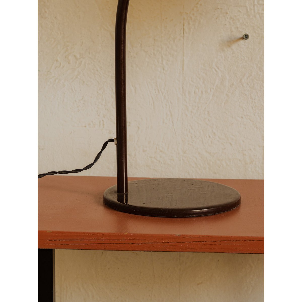 Lampe à poser en métal marron Julia N°1096 - Bon état marron, DEBONGOUT