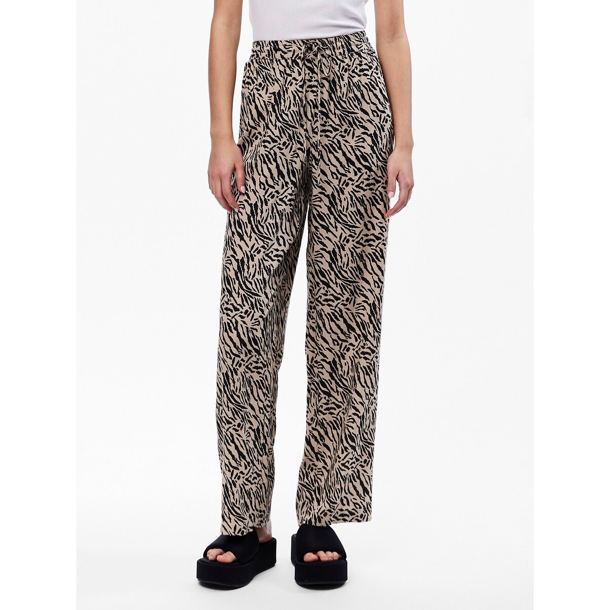 Pantalon imprimé animalier imprimé animalier, PIECES